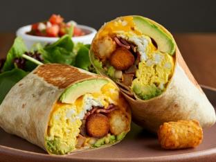 Mamacita Vegan Burrito and Mix Greens