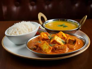 Paneer Tikka Masala with Dal Tadka and Basmati Rice Paneer Tikka Masala with Dal Tadka and Basmati Rice