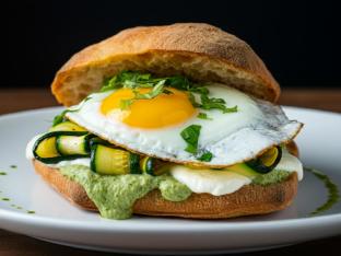 Veggie Breakfast Sandwich Veggie Breakfast Sandwich
