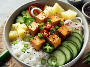 Tofu Aloha Bowl with Rice