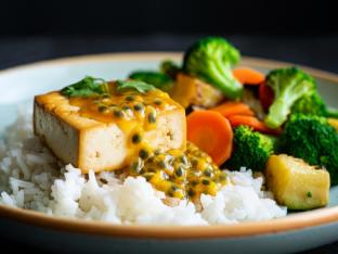 Glazed Tofu and Rice Glazed Tofu and Rice