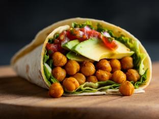 Chickpea and Avocado Wrap Chickpea and Avocado Wrap