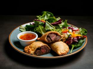 Beef Empanadas with Salad Beef Empanadas with Salad