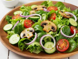 Chef Salad with Sauteed Mushrooms and Peppers (Allergen Free)