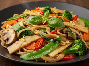 Vegan Pad Kee Mao with Veggies