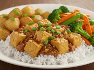 Vegetarian Mapo Tofu 素麻婆豆腐饭 Vegetarian Mapo Tofu 素麻婆豆腐饭