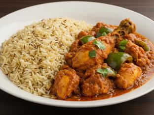 Kadai Murgh with Rice [Small]