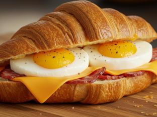 Croissant Sandwich with Bacon