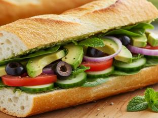 Vegan Mediterranean Avocado Sandwich
