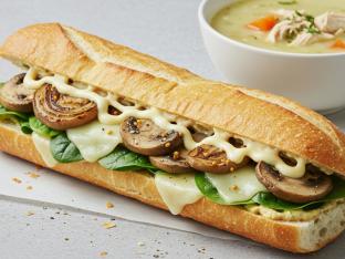 Shredded Beef Sandwich with Chicken Soup