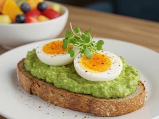 Eggy Toasty with Side Fruit Salad Eggy Toasty with Side Fruit Salad
