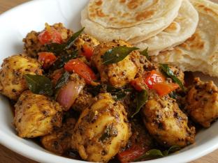 Chicken Chettinad with Parotta [Small]