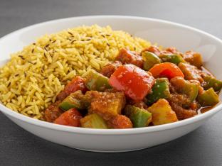 Vegan Kadai Sabzi with Rice [Small]