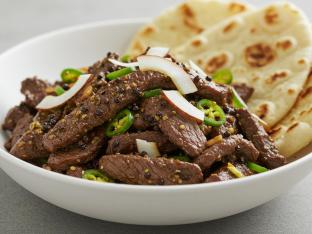 Kerala Style Beef with Naan Boxed Meal [Small]