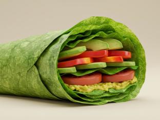 Gluten Free Vegan Tomato Avocado Lettuce Wrap Box