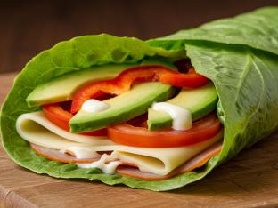 Gluten Free Tomato Avocado Lettuce Wrap