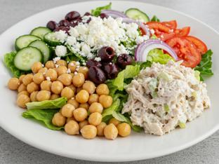Mediterranean Salad with Chicken Salad Boxed Meal