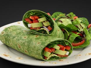Vegan Avocado Tomato Wrap Boxed Meal