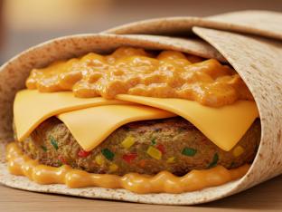 Veggie Burger Wheat Tortilla Wrap