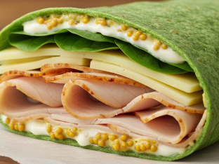 Roasted Turkey Spinach Tortilla Wrap