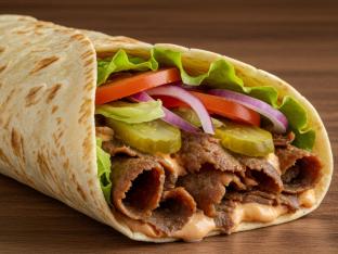 Lamb and Beef Doner Wrap Lamb and Beef Doner Wrap