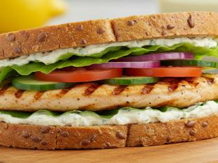 Lemon Garlic Chicken Whole Wheat Sandwich