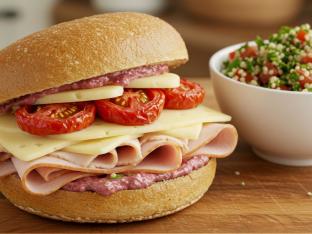 Gluten Free Turkey & Havarti Sandwich with Quinoa Tabouli Gluten Free Turkey & Havarti Sandwich with Quinoa Tabouli