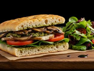 Mushroom Pesto Focaccia Meal Mushroom Pesto Focaccia Meal