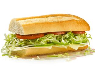 No. 14 The Veggie (no cheese) on White No. 14 The Veggie (no cheese) on White