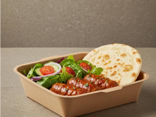 Kabob | Salad | Plain Naan Kabob | Salad | Plain Naan