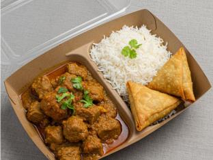 Lamb | White Basmati Rice | Samosa Lamb | White Basmati Rice | Samosa