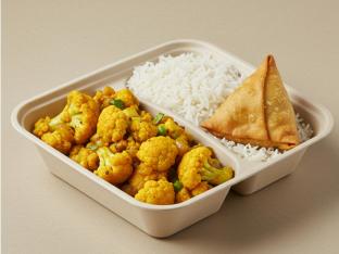 Gobi | White Basmati Rice | Samosa Gobi | White Basmati Rice | Samosa