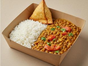 Punjabi Dal | White Basmati Rice | Samosa Punjabi Dal | White Basmati Rice | Samosa