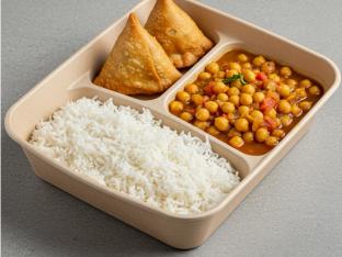 Chola | White Basmati Rice | Samosa Chola | White Basmati Rice | Samosa