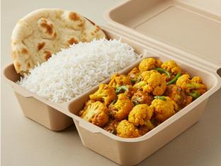 Gobi | White Basmati Rice | Plain Naan Gobi | White Basmati Rice | Plain Naan