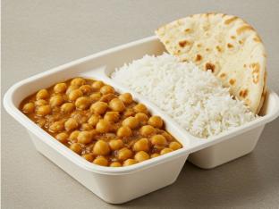 Chola | White Basmati Rice | Plain Naan Chola | White Basmati Rice | Plain Naan