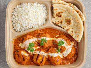 Chicken Tikka Masala | White Basmati Rice | Plain Naan Chicken Tikka Masala | White Basmati Rice | Plain Naan