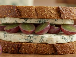 Grape and Blue Cheese on Brown Bread Tea Sandwich Grape and Blue Cheese on Brown Bread Tea Sandwich