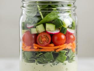 Mixed Green Mason Jar Salad Mixed Green Mason Jar Salad