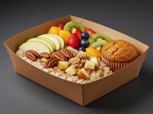 VEGAN Cereal Box With Overnight Oats VEGAN Cereal Box With Overnight Oats