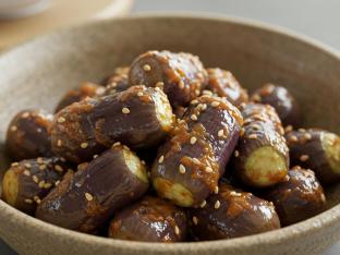 Broiled Baby Eggplants With Miso Dressing Broiled Baby Eggplants With Miso Dressing
