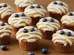 Halloween Blueberry Mummy Muffins Halloween Blueberry Mummy Muffins