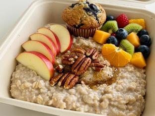 GLUTEN FREE, VEGAN Cereal Box With Overnight Oats GLUTEN FREE, VEGAN Cereal Box With Overnight Oats