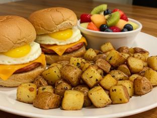 GLUTEN FREE Canadian Bacon, Egg, and Cheese Sliders GLUTEN FREE Canadian Bacon, Egg, and Cheese Sliders