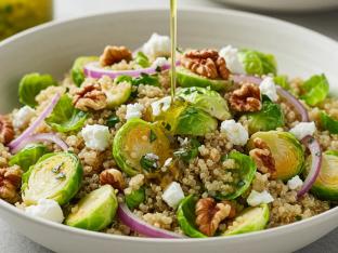 Quinoa With Preserved Lemon, Shaved Brussels, Toasted Walnuts, & Goat Cheese Quinoa With Preserved Lemon, Shaved Brussels, Toasted Walnuts, & Goat Cheese