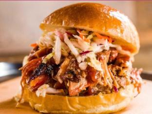 Pulled Pork Sandwich with Vinegar Slaw Pulled Pork Sandwich with Vinegar Slaw