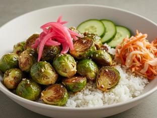 Vegan Brussels Sprouts Rice Bowl Vegan Brussels Sprouts Rice Bowl