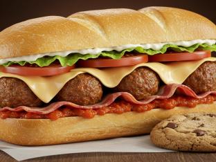 Steve Young Sandwich with Dutch Crunch With Chocolate Chip Cookie