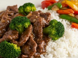 Beef and Broccoli with White Rice and Asian Roasted Veggies Beef and Broccoli with White Rice and Asian Roasted Veggies