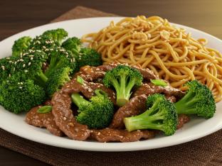 Beef and Broccoli with Garlic Noodles and Sesame Broccoli Beef and Broccoli with Garlic Noodles and Sesame Broccoli